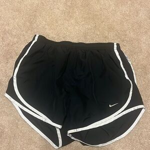 Nike Women's Black and White Athletic Shorts